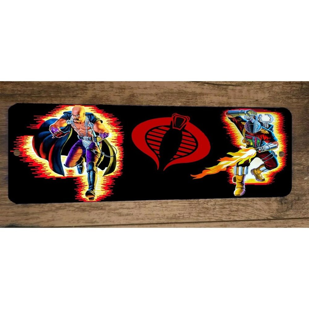 Cobra BATS and Dr Mindbender GI Joe 4x12 Metal Wall Sign